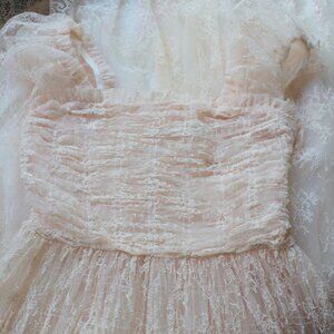 New Doen Pamelina Dress, In Petunia Pink Lace, XS